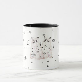 Spooky Ghost Cat Mugg "Punk Stars"