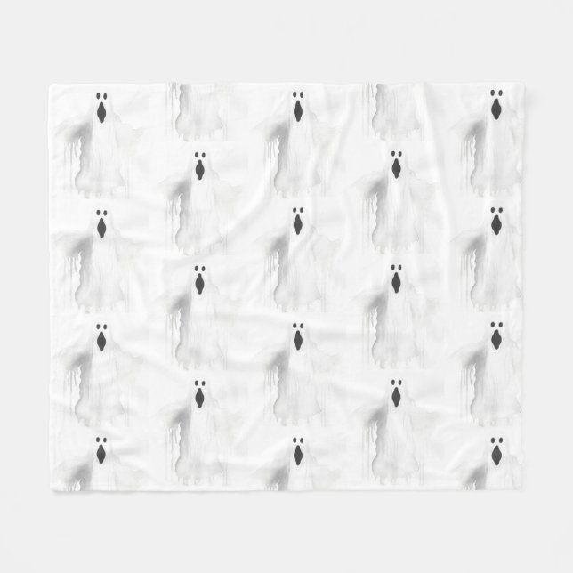 Spooky Ghost Fleecefilt (Framsidan (Horisontell))