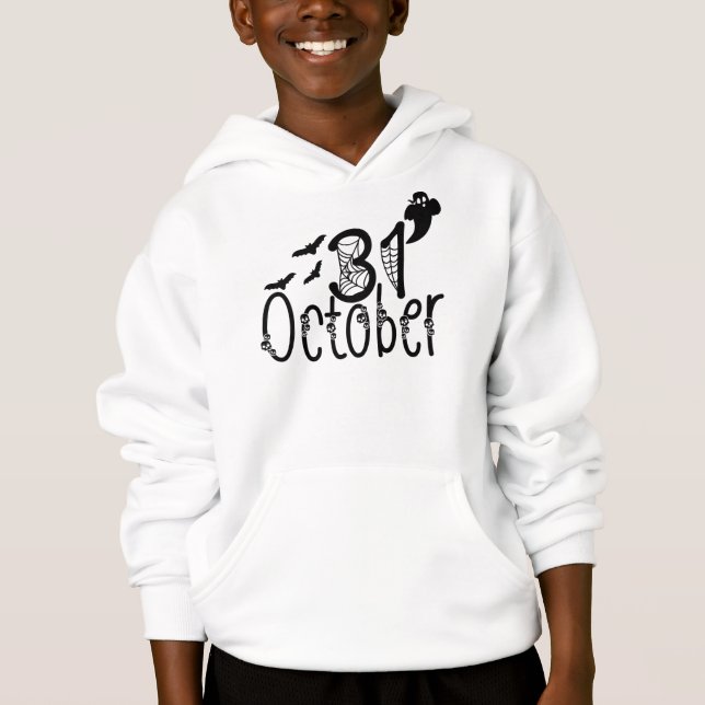 Spooky Ghost Halloween 31 oktober T Shirt (Framsida)