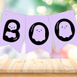 Spooky Ghost Halloween Birthday Bunting Flaggor