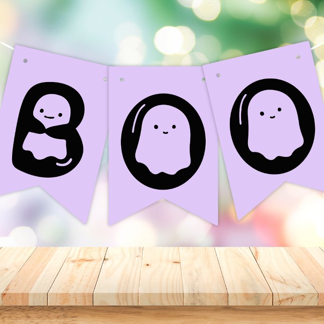 Spooky Ghost Halloween Birthday Bunting Flaggor (Skapare uppladdad)