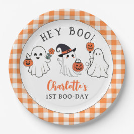 Spooky Ghost Halloween Birthday Papper Plate