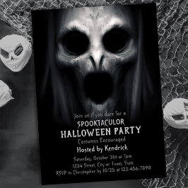 Spooky Ghost Halloween Costume Party Inbjudningar