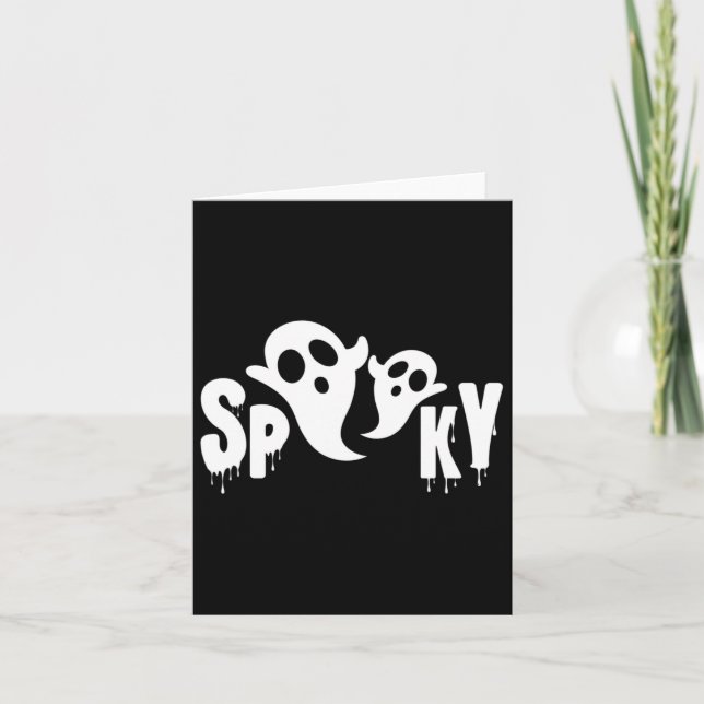 Spooky Ghost - Halloween Design Design Kort (Framsida)