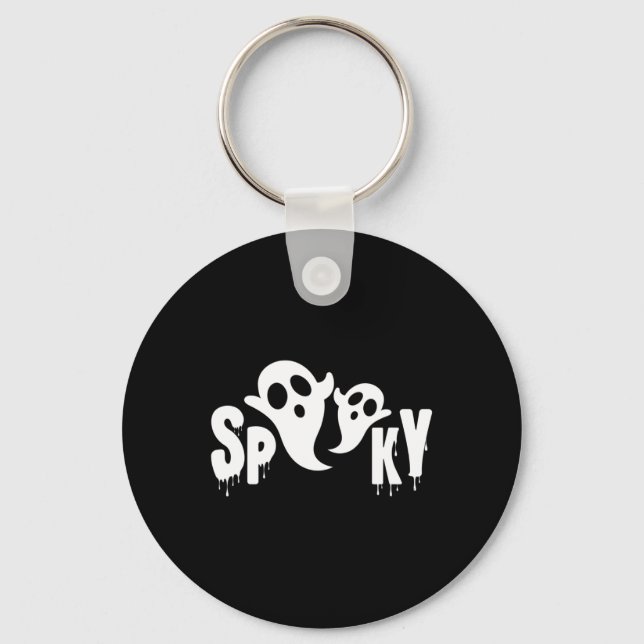 Spooky Ghost - Halloween Design Design Nyckelring (Framsida)