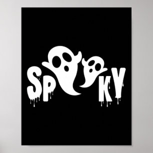 Spooky Ghost - Halloween Design Design Poster