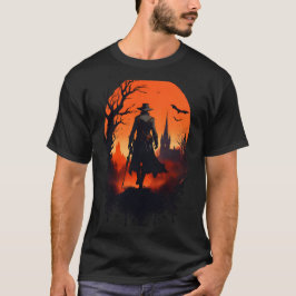 Spooky Ghost Halloween Hauntely Stylis T Shirt