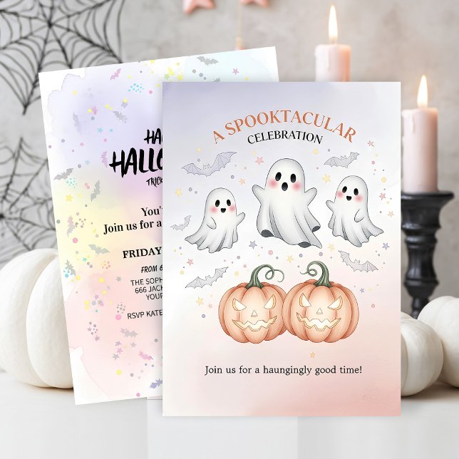 Spooky Ghost Halloween Inbjudningar (Skapare uppladdad)