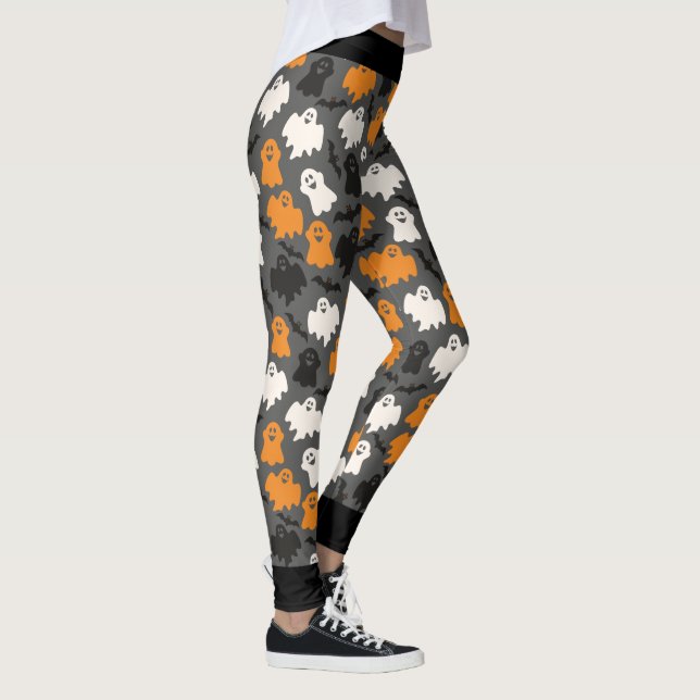 Spooky Ghost Halloween Leggings (Höger)