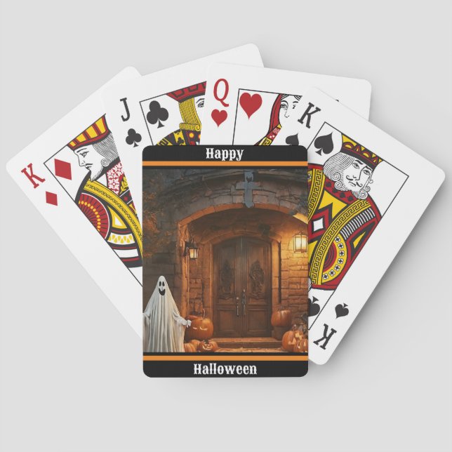 Spooky Ghost Halloween-samling Casinokort (Baksidan)