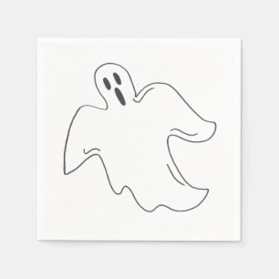 Spooky Ghost Happy halloween Bus eller godis Desig Pappersservett