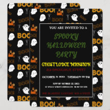 SPOOKY GHOST HAPPY HALLOWEEN PARTY-INBJUDAN