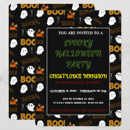 SPOOKY GHOST HAPPY HALLOWEEN PARTY-INBJUDAN INBJUDNINGAR