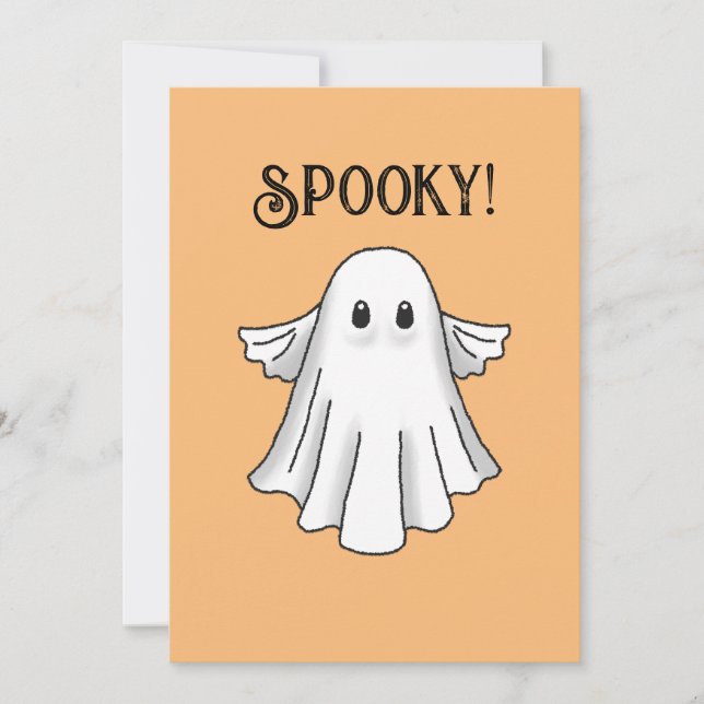 Spooky Ghost-kort Inbjudningar (Framsida)