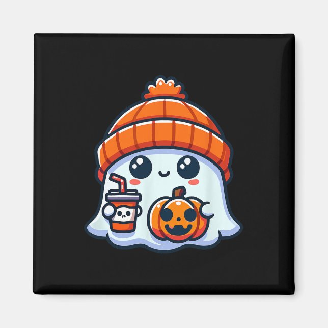 Spooky Ghost Manar Halloween Magnet (Framsidan)