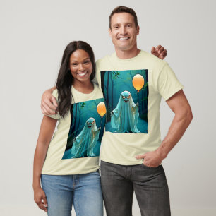 Spooky Ghost med Eerie Balloon T Shirt