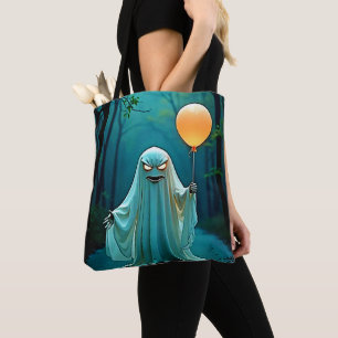 Spooky Ghost med Eerie Balloon Tygkasse