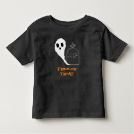 Spooky Ghost med grave Halloween Småbarn T-Shirt