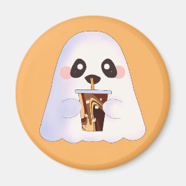Spooky Ghost med iserad kaffe Magnet