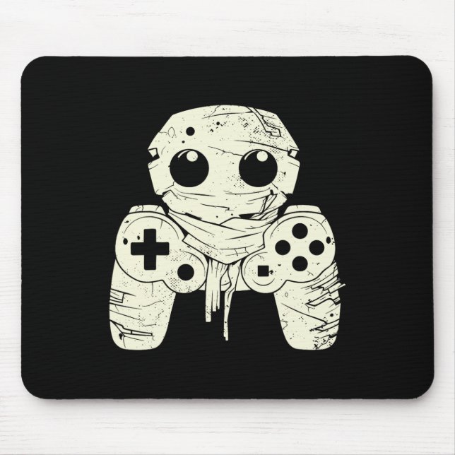 Spooky Ghost Mummy Gaming Controller Halloween Gam Musmatta (Framsidan)