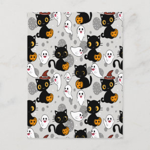 Spooky Ghost Pumpkin Tassar Helg Vykort