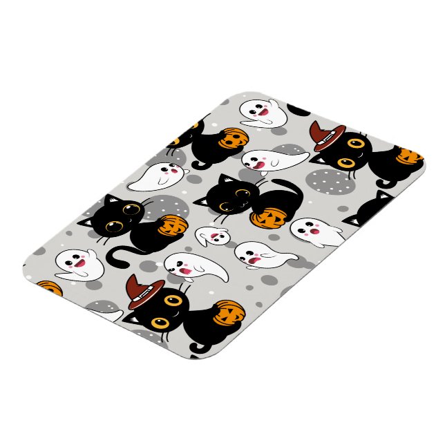Spooky Ghost Pumpkin Tassar Magnet (Vänstra Sidan)