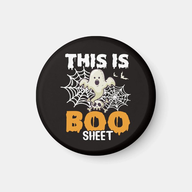 Spooky Ghost Pun Boo Lakan Halloween Magnet (Framsidan)