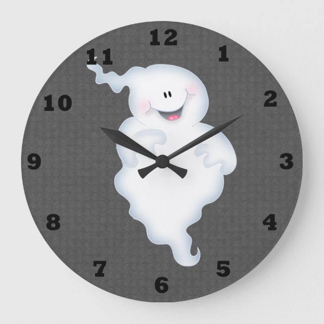 Spooky Ghost Wall Clock Stor Klocka (Framsida)