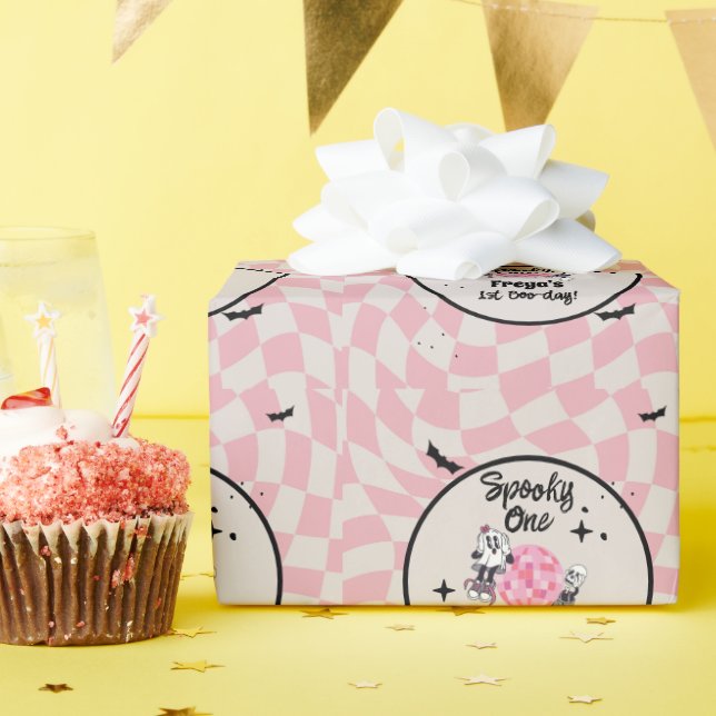 Spooky Ghoul Halloween First Birthday  Presentpapper (Födelsedagsfest)