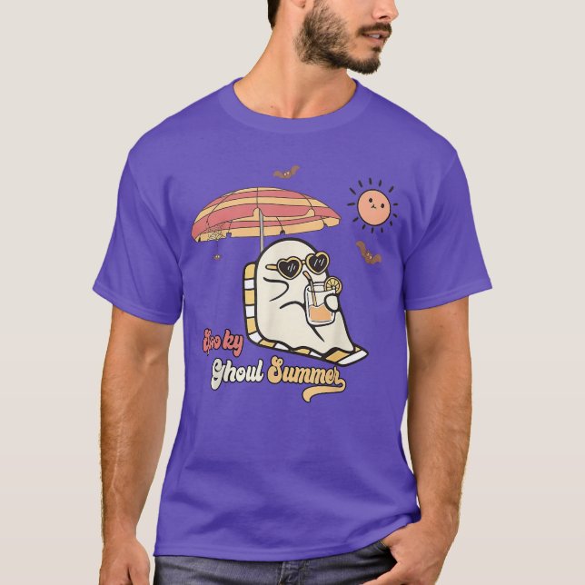 Spooky Ghoul Summer Happy Summerween Spooky Summer T Shirt (Framsida)