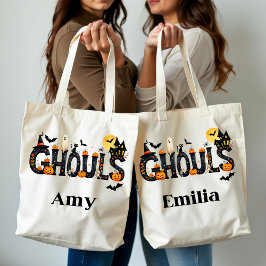 Spooky "Ghouls" Halloween-eget namn Tygkasse