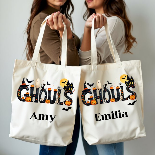 Spooky "Ghouls" Halloween-eget namn Tygkasse (Skapare uppladdad)