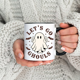 Spooky Ghouls Halloween Retro Coffee Mugg
