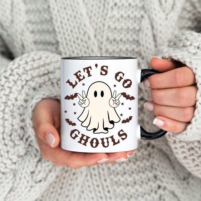 Spooky Ghouls Halloween Retro Coffee Mugg (Spooky Ghouls Halloween Retro Coffee Mug)