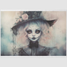 Spooky Girl 5 Decoupage Papper