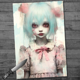 Spooky girl 7 Decoupage Papper