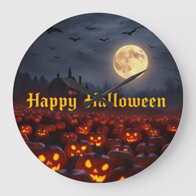 Spooky Glow Halloween Clock – Limited Edition Stor Klocka (Framsida)