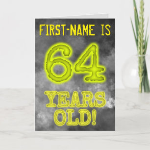 Spooky Glowing Aura Se "64 ÅRS GLD!" + Namn Kort