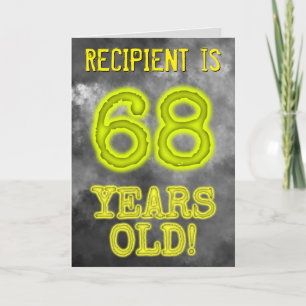Spooky Glowing Aura Se "68 ÅRS GLD!" + Namn Kort