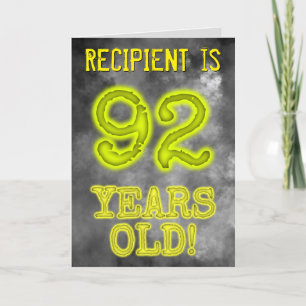Spooky Glowing Aura Se "92 ÅRS GLD!" + Namn Kort