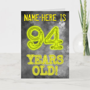 Spooky Glowing Aura Se "94 ÅRS GLD!" + Namn Kort