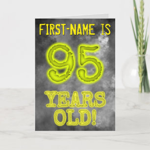 Spooky Glowing Aura Se "95 ÅRS GLD!" + Namn Kort