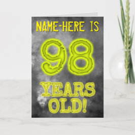 Spooky Glowing Aura Se "98 ÅRS GLD!" + Namn Kort