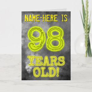 Spooky Glowing Aura Se "98 ÅRS GLD!" + Namn Kort
