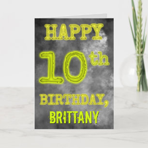 Spooky Glowing Aura Se "LYCKLIG 10:e BIRTHDAY" Kort