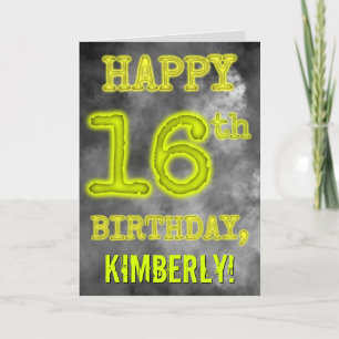 Spooky Glowing Aura Se "LYCKLIG 16:e BIRTHDAY" Kort