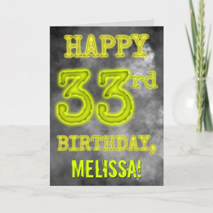 Spooky Glowing Aura Se "LYCKLIG 33:e BIRTHDAY" Kort