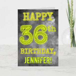 Spooky Glowing Aura Se "LYCKLIG 36:e BIRTHDAY" Kort
