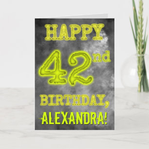 Spooky Glowing Aura Se "LYCKLIG 42:a BIRTHDAY" Kort