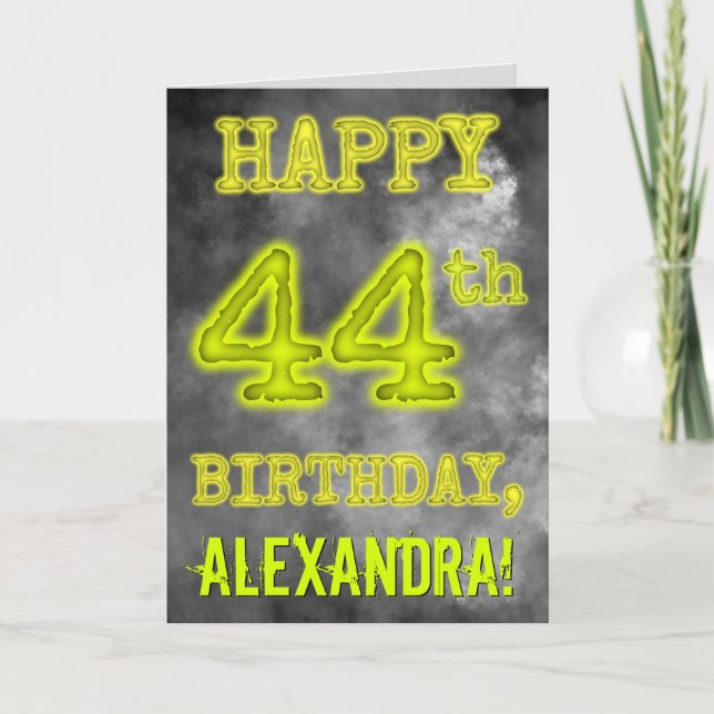 Spooky Glowing Aura Se "LYCKLIG 44:e BIRTHDAY" Kort (Framsida)